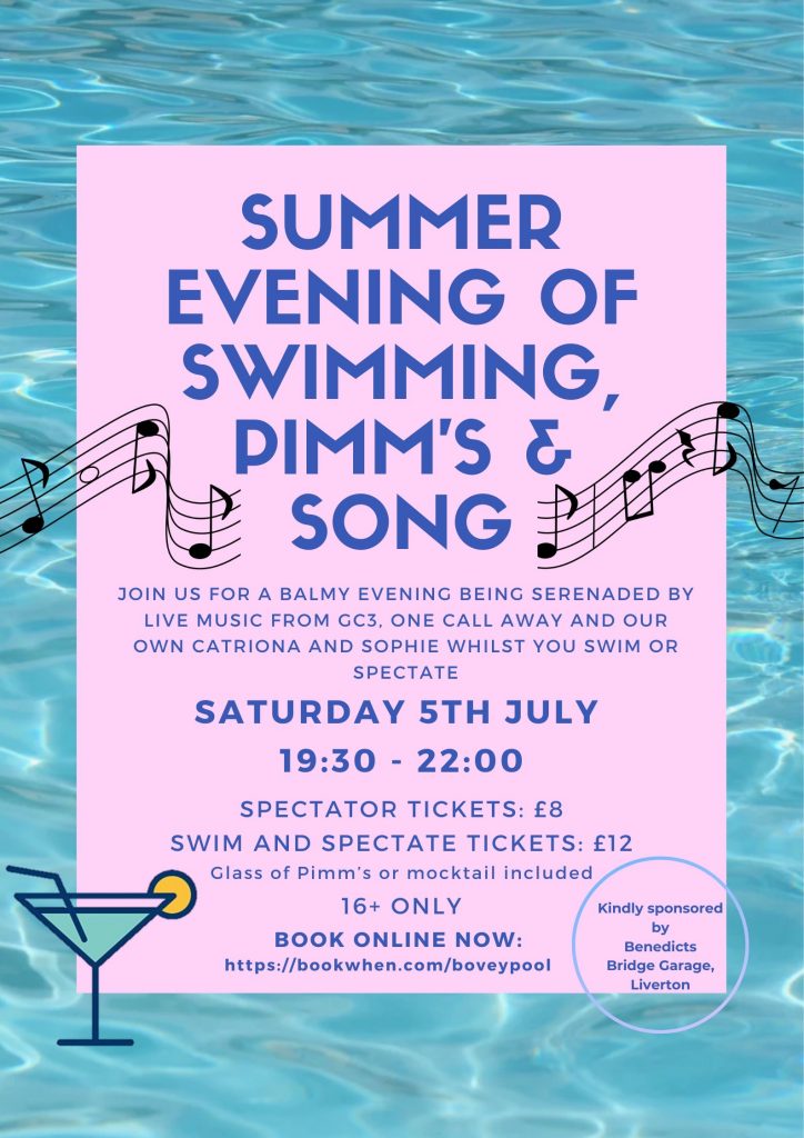 Bovey Swimming Pool Fundraiser Flyer