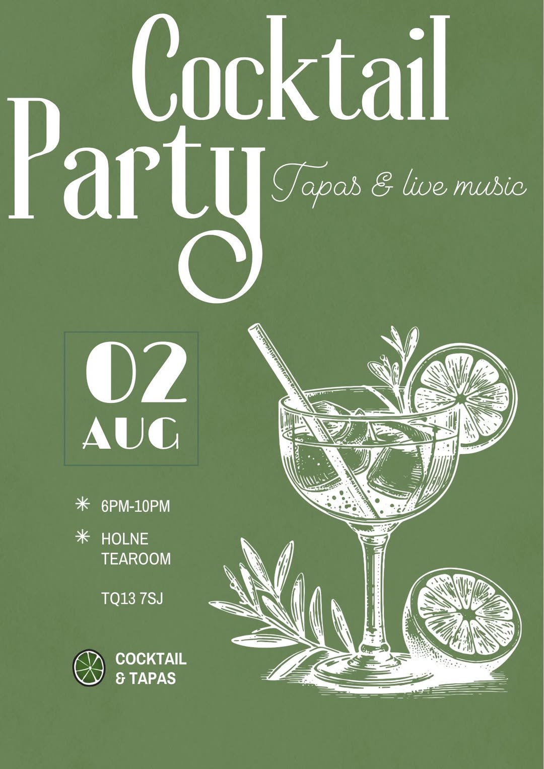 Cocktail Party Tea Rooms Holne