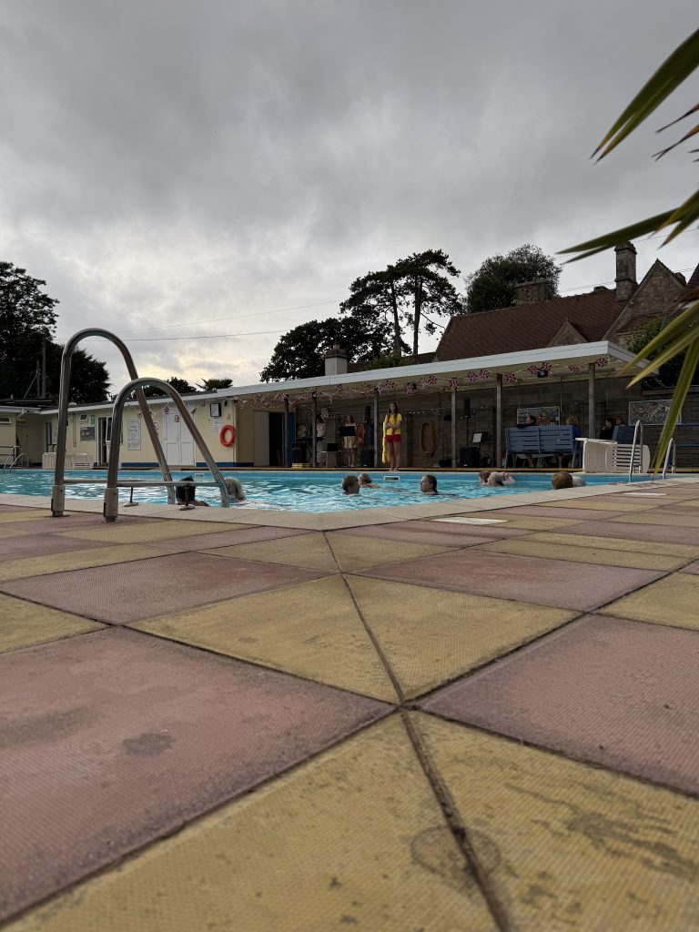 Swimmers at Bovey Pool